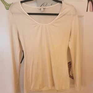 Banana Republic long sleeve t-shirt. Off-white, size small.